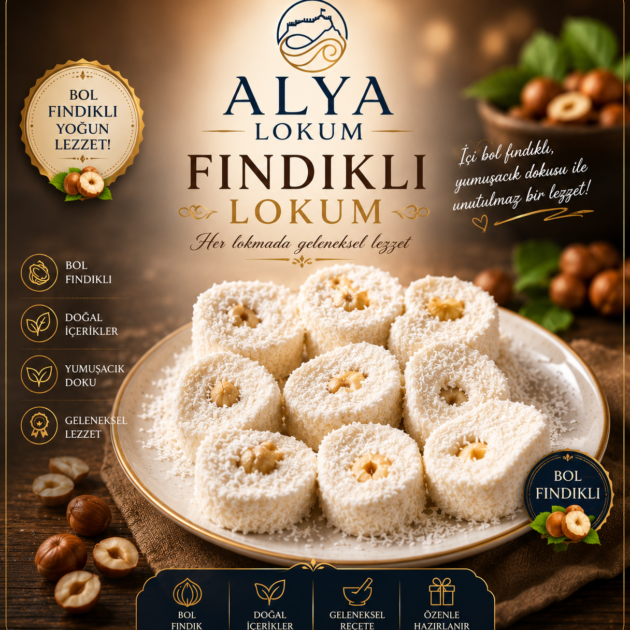 Alya Fındıklı Lokum 1000gr